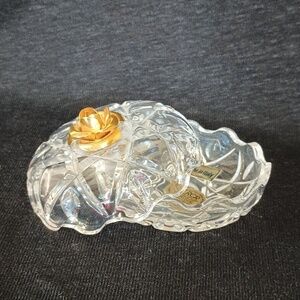 Scalloped crystal dish